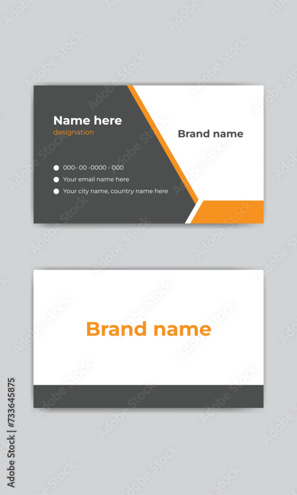 simple business card design vector.