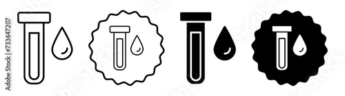 Sample set in black and white color. Sample simple flat icon vector