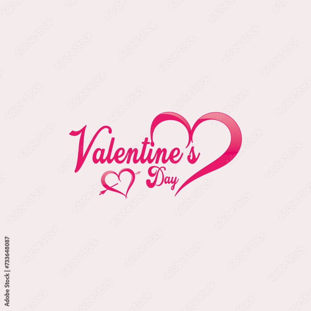 Abstract happy valentines day logo, happy valentines day , love vector logo design, pink color, red color, black color vector logo design, happy valentines day