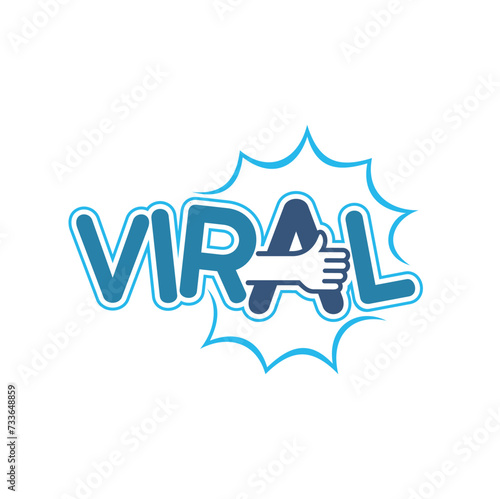 illustration of viral  viral icon  vector art.