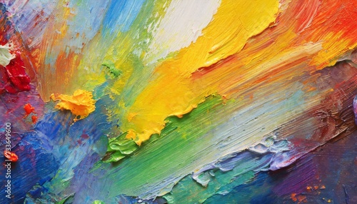 Vibrant Abstraction: Oil Painted Banner with Dynamic Color Blending"