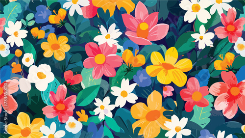 Simple seamless pattern of hand-drawn gouache