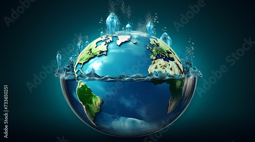 World Water Day  save water and world environmental protection concept