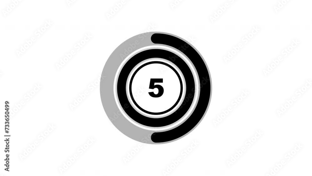10 second countdown timer animation on white background. 4k video 10 second countdown timer animation on white background. 4k video
