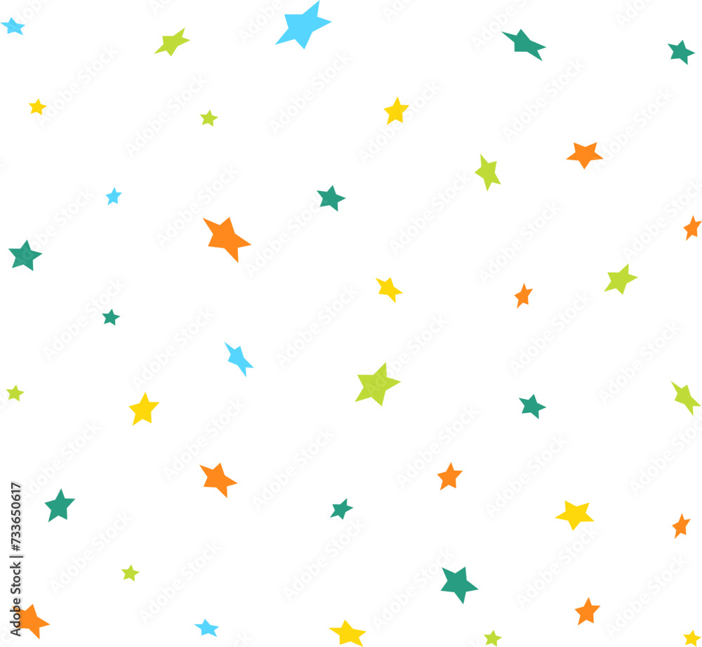 colorful star confetti decoration