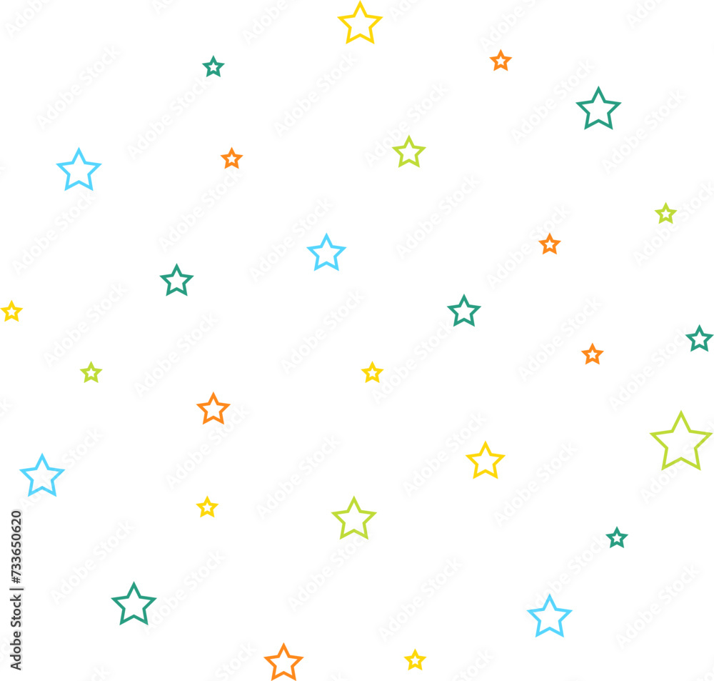 colorful star confetti decoration
