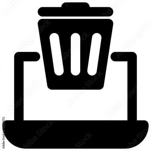 deleted file vector glyph icon