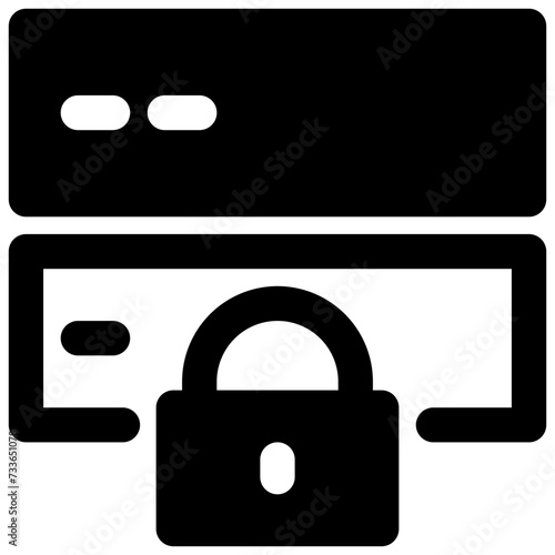encryption vector glyph icon