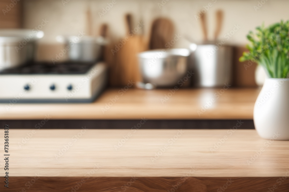 Showcase Your Products: Empty Kitchen Table for Displaying Your Goods Showcase Your Products: Empty Kitchen Table for Displaying Your Goods