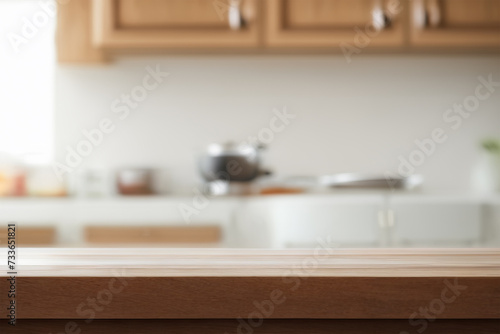 Showcase Your Products: Empty Kitchen Table for Displaying Your Goods