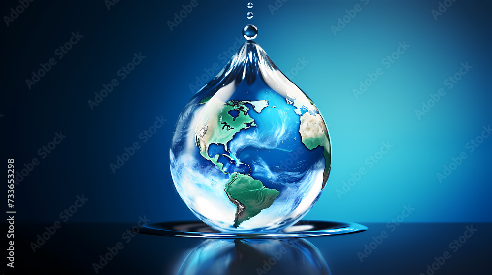 World Water Day, save water and world environmental protection concept