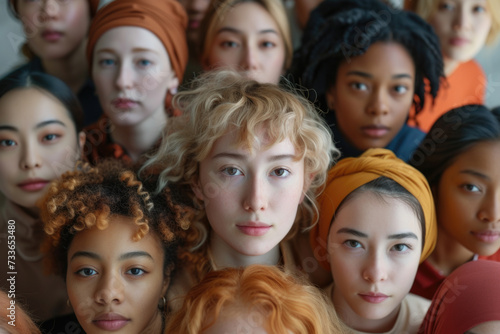 Diverse Group of Women Showcasing Unity and Multicultural Beauty