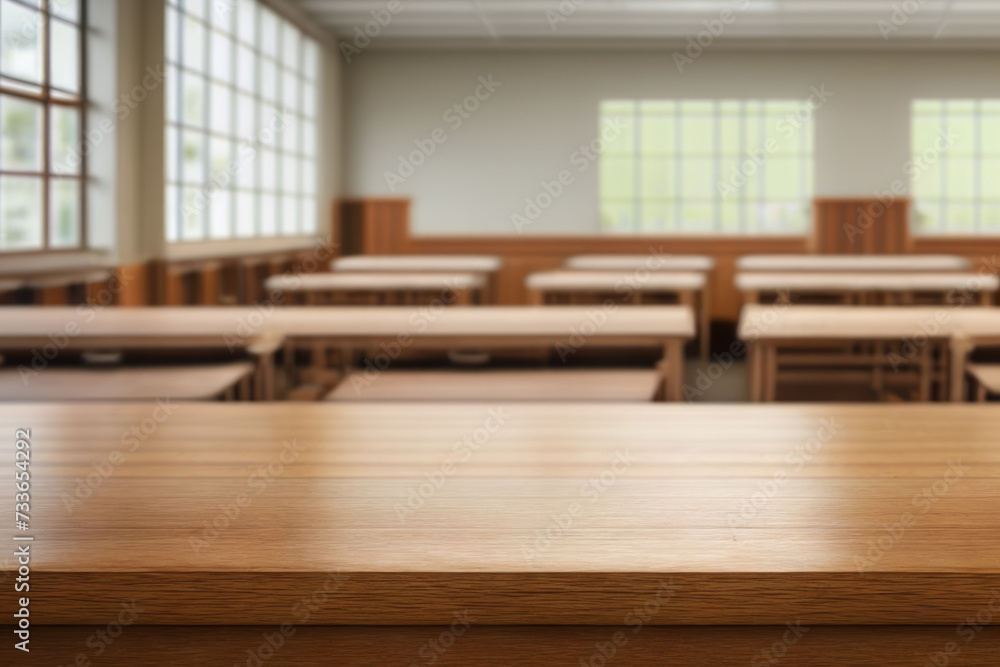 Classroom Showcase: Empty School Desk for Product Display Classroom Showcase: Empty School Desk for Product Display
