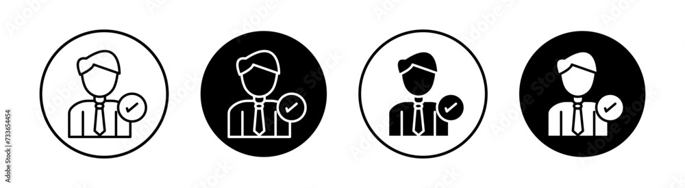 Attend flat line icon set. Attend Thin line illustration vector Attend flat line icon set. Attend Thin line illustration vector