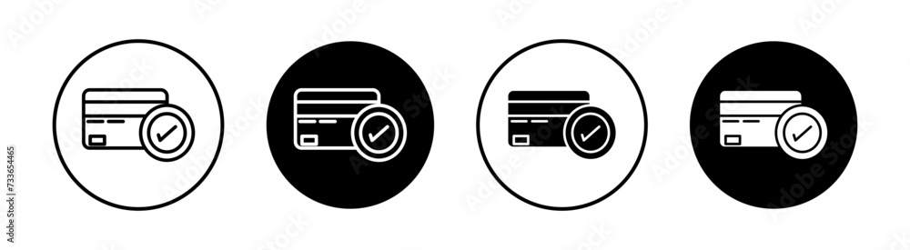 Secure payment flat line icon set. Secure payment Thin line illustration vector Secure payment flat line icon set. Secure payment Thin line illustration vector