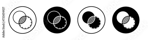 Opacity flat line icon set. Opacity Thin line illustration vector photo