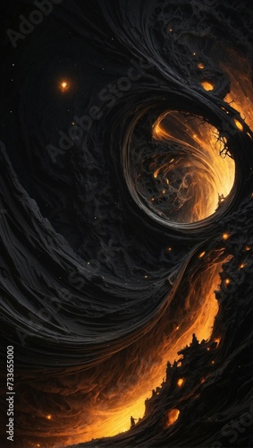 A chaotic planetary storm at the edge of the universe.