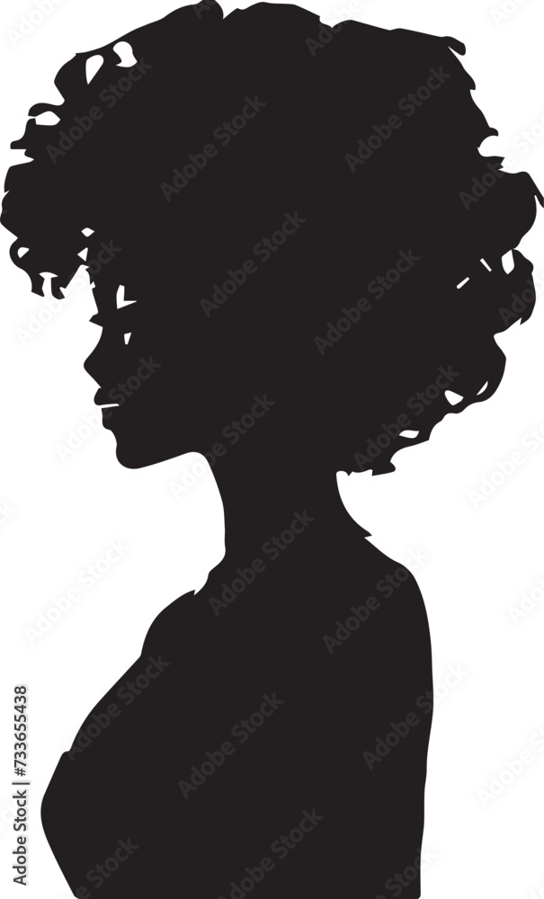 silhouette of a beautiful woman