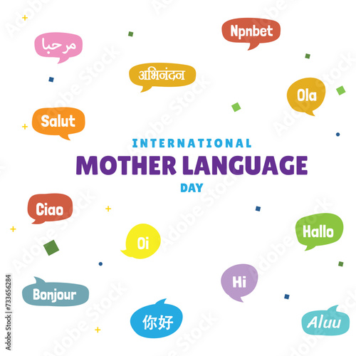  different country languages wishes vector illustration international mother language day february 21
