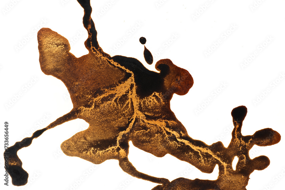 Dirt stain, a splash of brown paint Dirt stain, a splash of brown paint