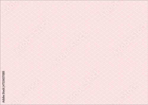 日本の伝統紋様 菱のシームレスパターン 赤