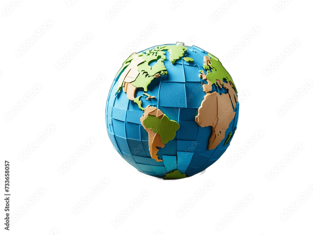 3D PRINTED EARTH GLOBE WITH RECYCLA 3D PRINTED EARTH GLOBE WITH RECYCLA