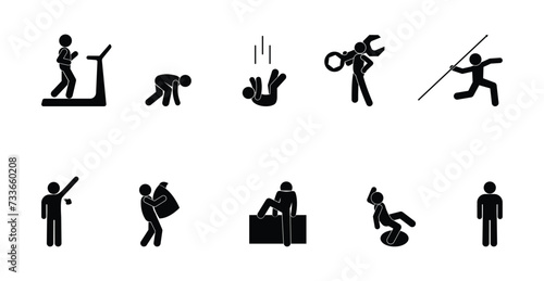 people icon, stick figure man, random human silhouettes
