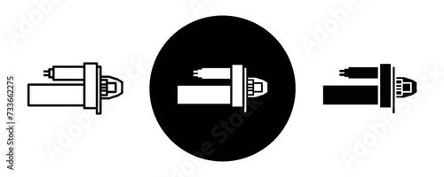 Starter outline icon collection or set. Starter Thin vector line art