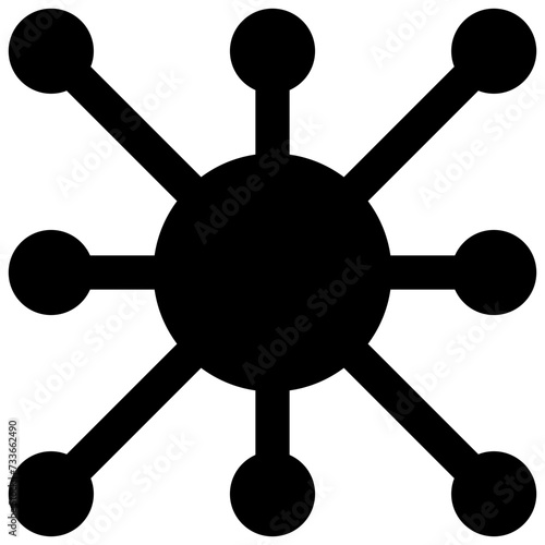 virus vector glyph icon