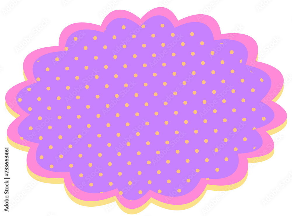 speech bubble with dots halftone