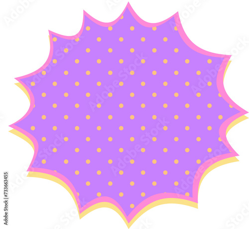 speech bubble with dots halftone