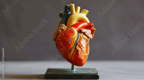 heart anatomy plastic science miniature models of human organs for chronic diseases and school science class education isolated background photo