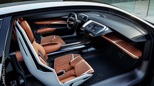 interior of a new car of the next generation