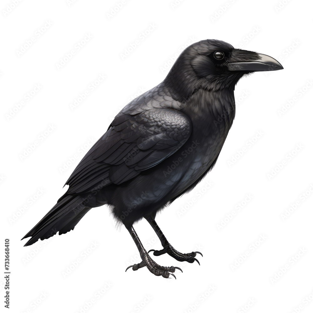 Crow PNG Cutout, Generative AI Crow PNG Cutout, Generative AI