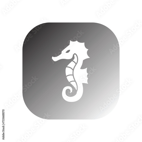 seahorse icon vector