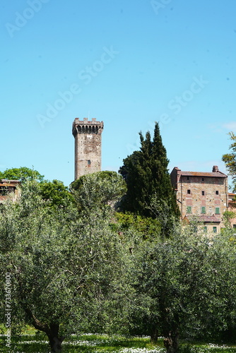 Brunelleschi Tower in Vicopisano, Tuscany, Italy photo