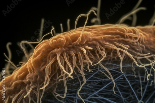 Protozoan parasite causing giardiasis, a common type of gastrointestinal infection. Generative AI photo