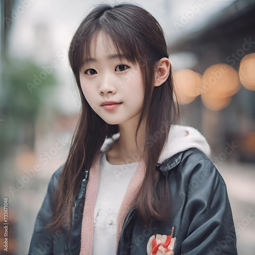 Cute Asian Girl Background Very Cool