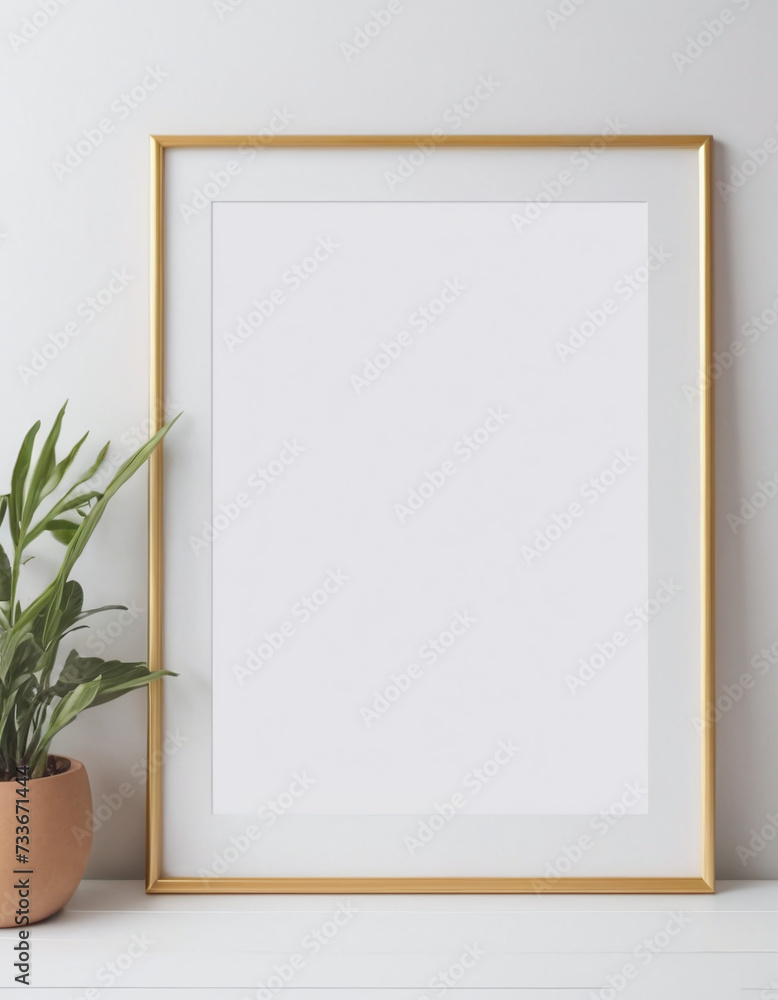 Empty frame on a wall mockup template blank picture frame Empty frame on a wall mockup template blank picture frame