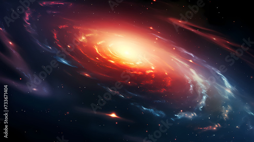 Space galaxy background  3D illustration of nebulae in the universe