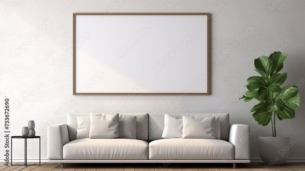 frame mockup in home interior background in living room frame mockup in home interior background in living room