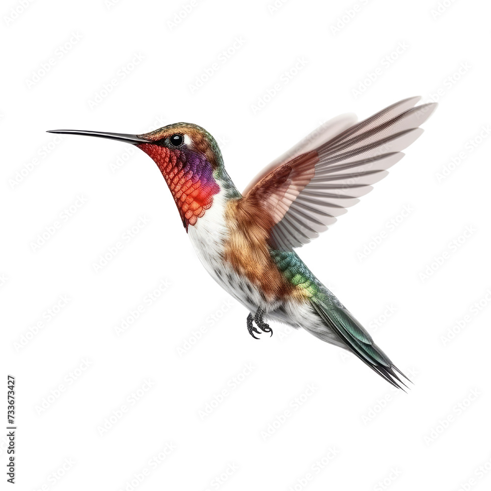 Fototapeta premium Hummingbird PNG Cutout, Generative AI