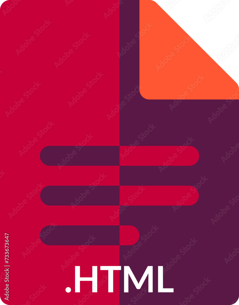 HTML icon Outrageous Orange and Wine Berry HTML icon Outrageous Orange and Wine Berry
