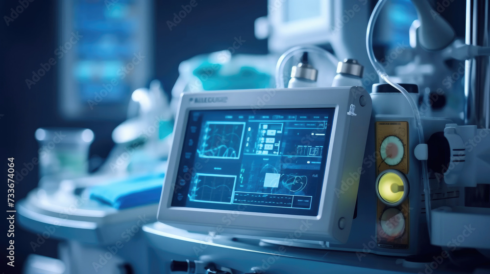 Medical equipment and tools in a modern operating room Medical equipment and tools in a modern operating room