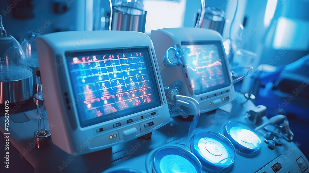 Medical equipment and tools in a modern operating room Medical equipment and tools in a modern operating room
