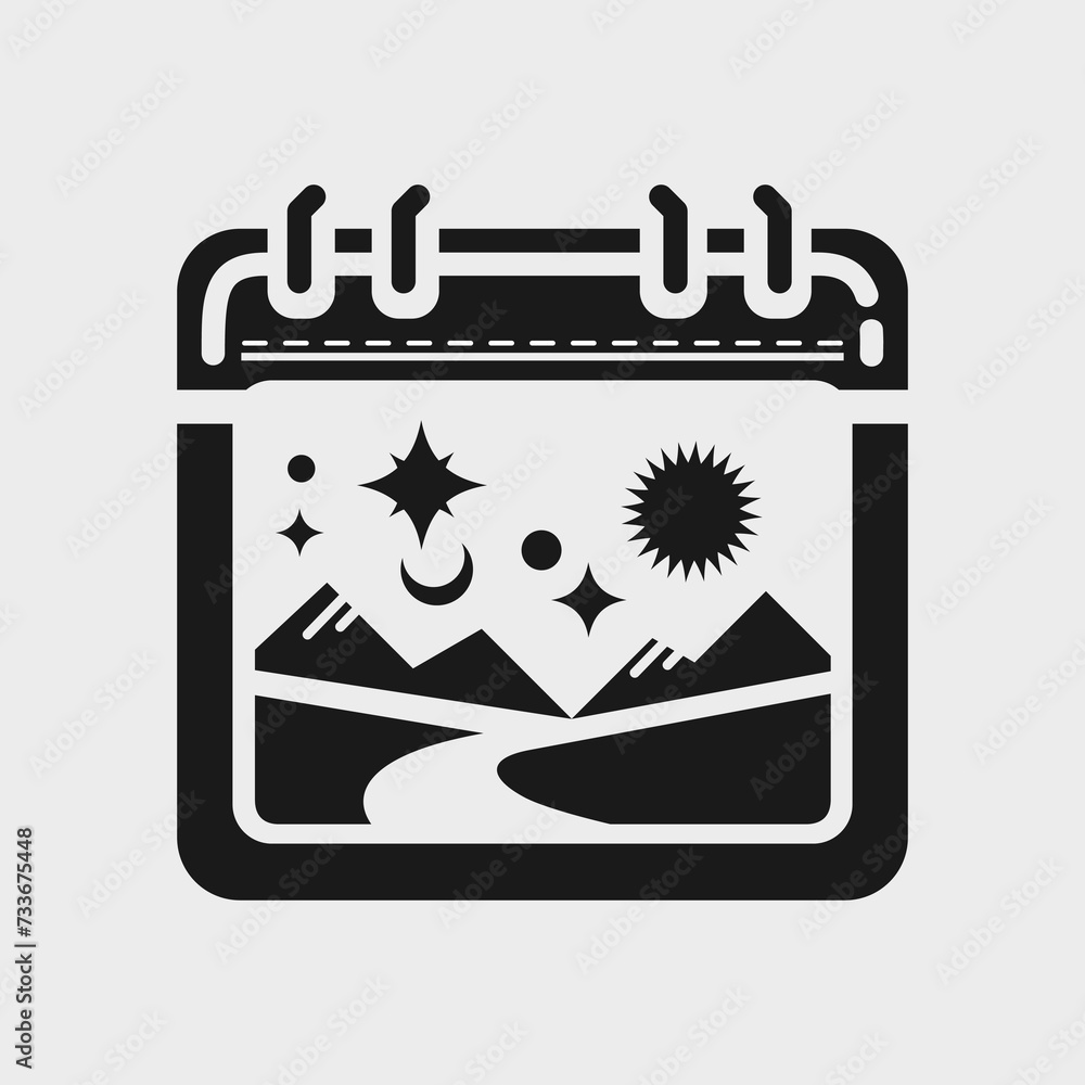 unique calendar icon, vector Illustration. unique calendar icon, vector Illustration.