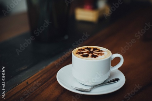 Wooden Pattern Coffee Beverage Delicious