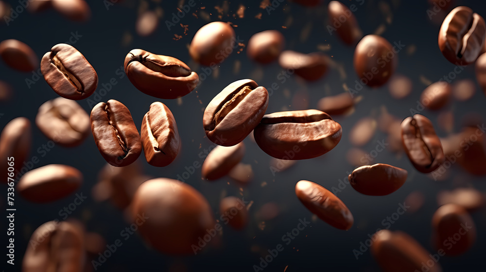 Hot roasted coffee, commercial photography Hot roasted coffee, commercial photography