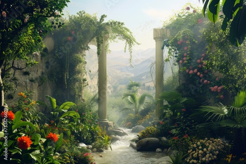 Lush Paradise Of Divine Origin, The Garden Of Eden From Genesis