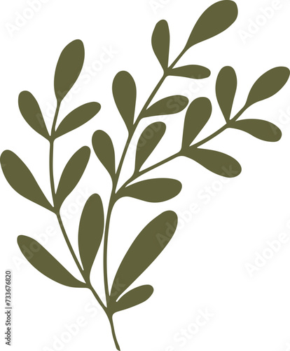 Green Nature Organic Leaf Graphic Element